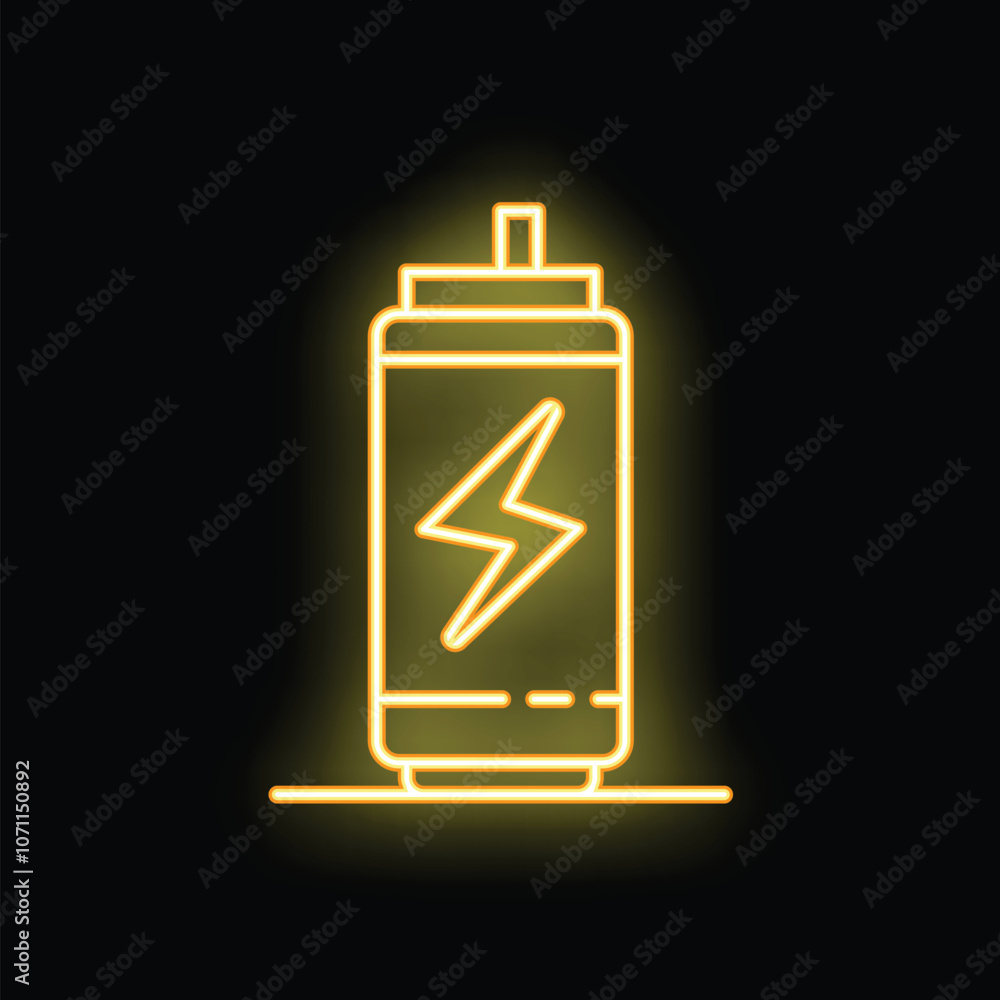 Glowing neon line energy drink icon isolated on black background. 4k ultra hd video motion graphic animation Glowing neon line energy drink icon isolated on black background. 4k ultra hd video motion graphic animation