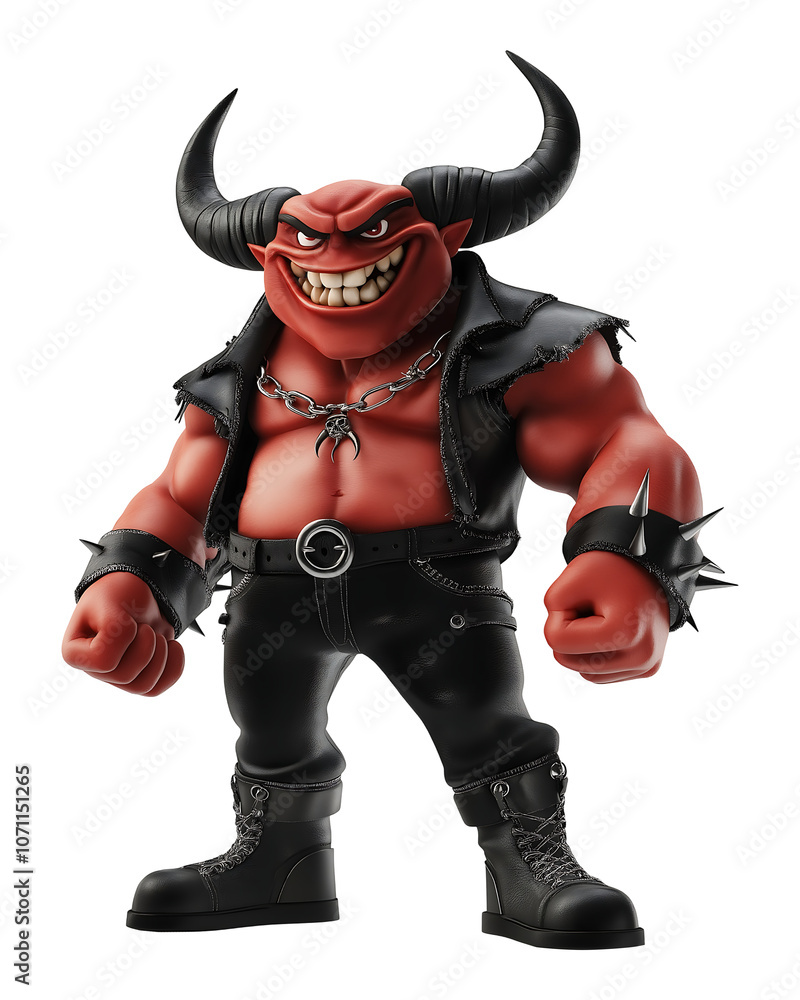 Red Devil Rocker, 3D Illustration