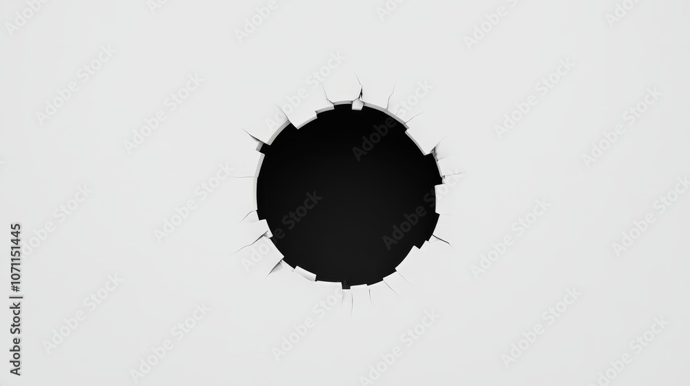 A weathered hole in textured wall, glimpse into time and decay, inviting contemplation storytelling A weathered hole in textured wall, glimpse into time and decay, inviting contemplation storytelling