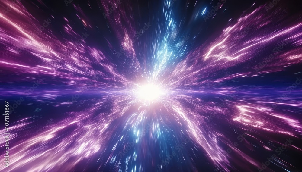 Hyperspace Warp Speed, Abstract Background, Light Speed Travel through the Universe Concept. Hyperspace Warp Speed, Abstract Background, Light Speed Travel through the Universe Concept.