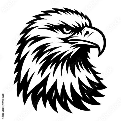 Detailed Side View Bald Eagle Head SVG Graphic for Wildlife and Patriotic Designs