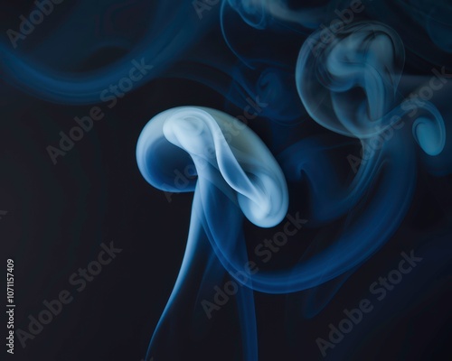 smoke on black background