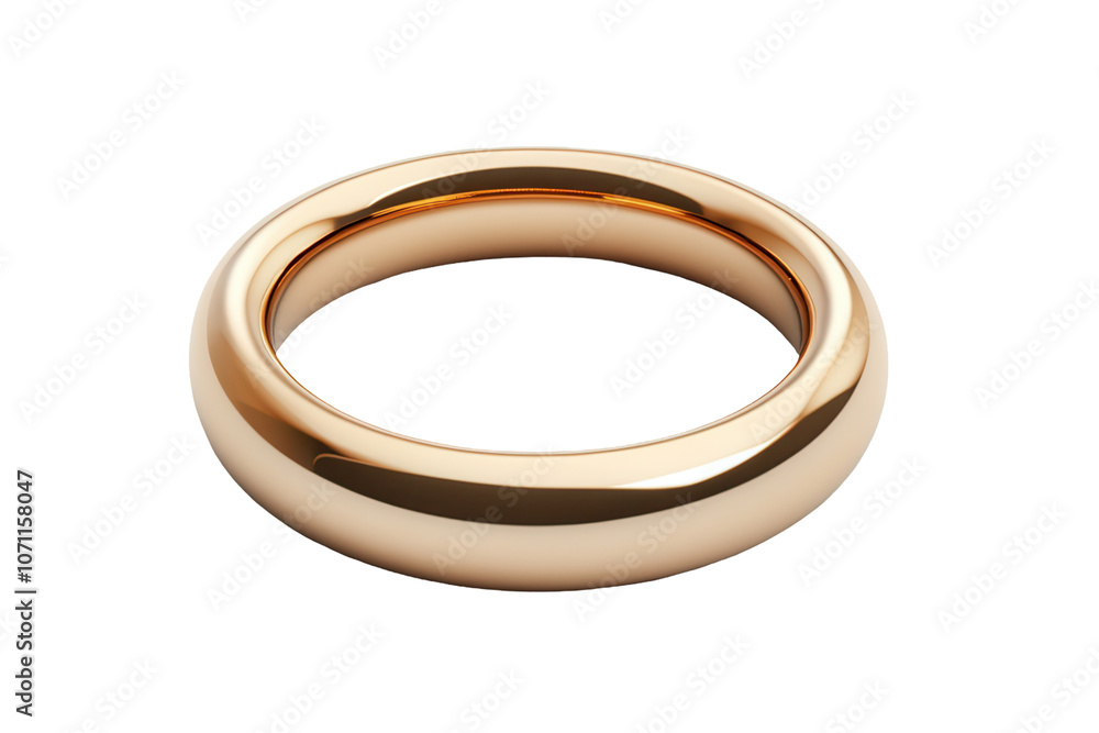 Elegant gold wedding band with smooth, isolated on a white background, transparent background. Elegant gold wedding band with smooth, isolated on a white background, transparent background.