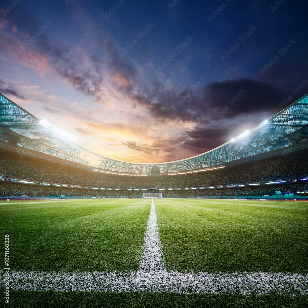 Stadium Background I Sports Green Stadium AI Image Stadium Background I Sports Green Stadium AI Image