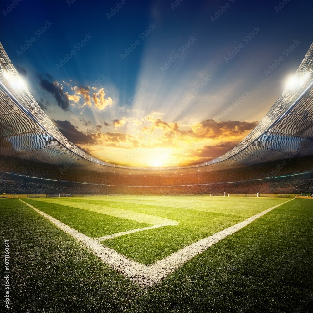 Stadium Background I Sports Green Stadium AI Image Stadium Background I Sports Green Stadium AI Image
