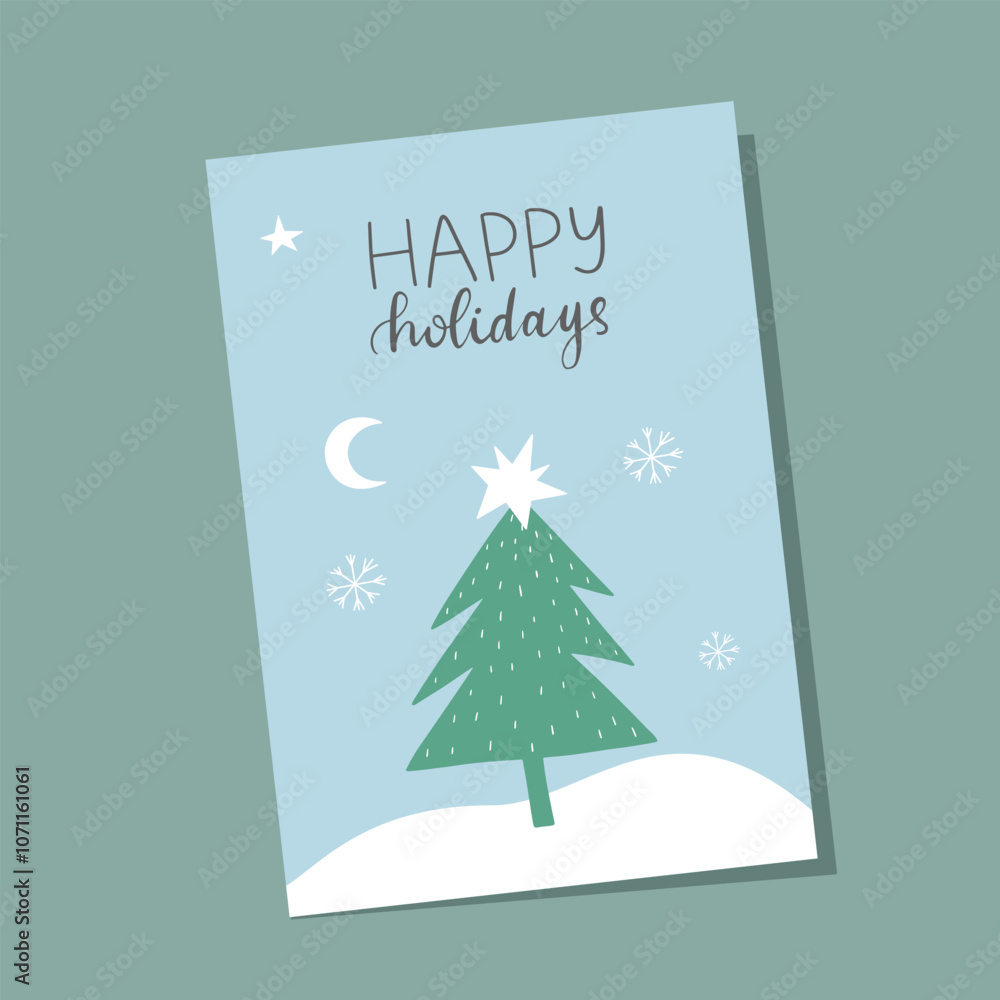 Fotografie Christmas greeting card template