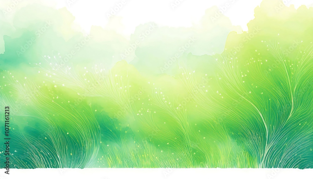 The green abstract watercolor texture background is patterned with a pastel watercolor brush The green abstract watercolor texture background is patterned with a pastel watercolor brush