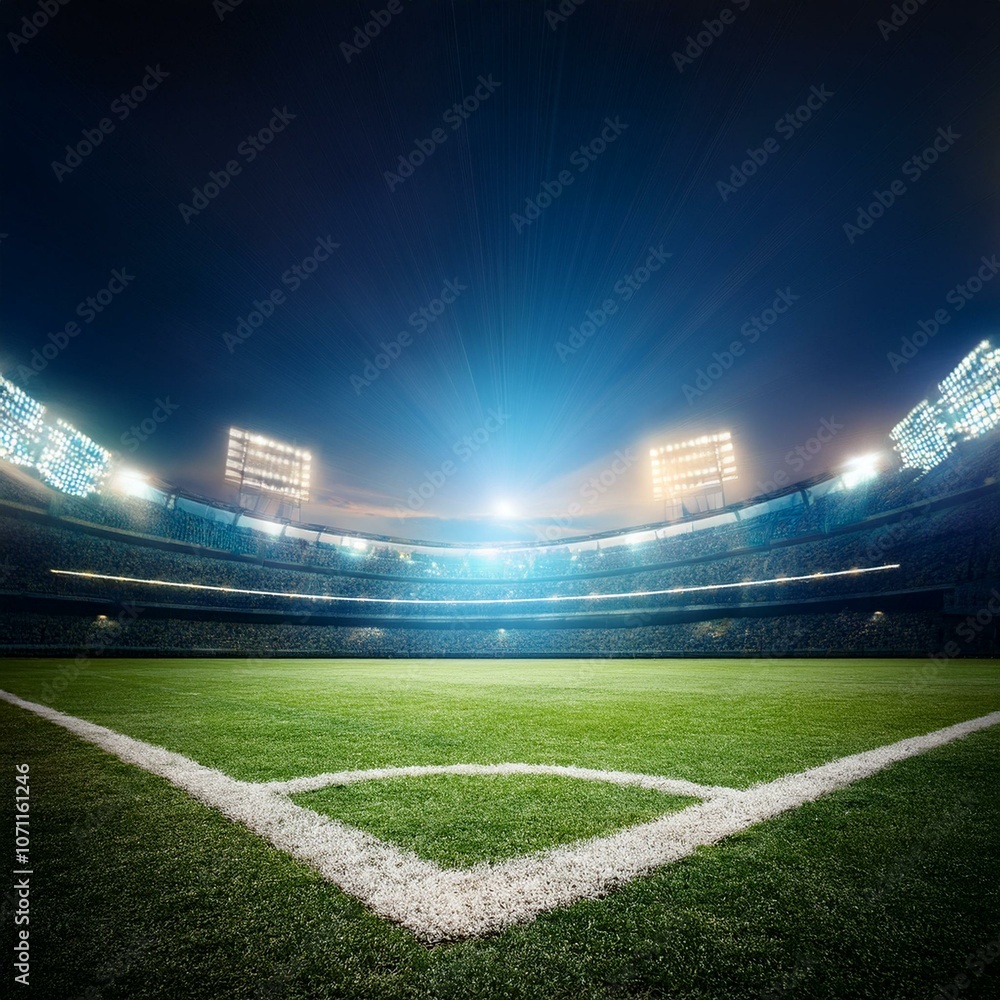 Stadium Background I Sports Green Stadium AI Image Stadium Background I Sports Green Stadium AI Image