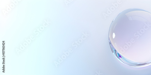 A sleek water droplet icon isolated on the right side, set against a wide white background with room for text.