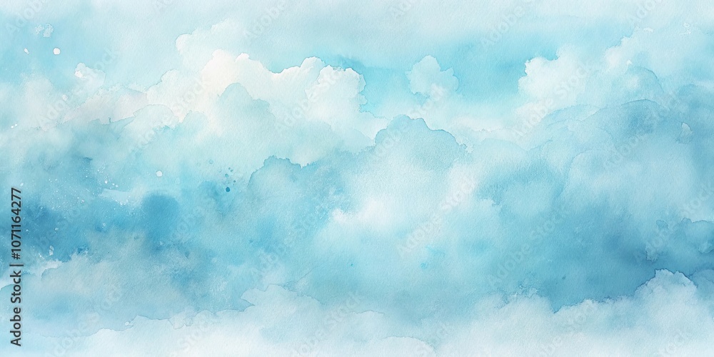Abstract Watercolor Sky with Blending Hues and Faded Edges Abstract Watercolor Sky with Blending Hues and Faded Edges