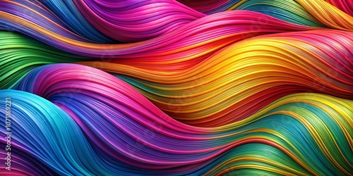 A vibrant tapestry of flowing, interwoven lines in a rainbow of colors, forming a captivating and dynamic visual experience.