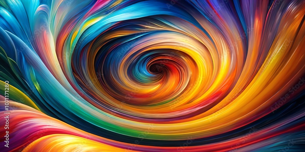 Vibrant Swirls of Color Dance Around a Central Vortex, Creating an Abstract Symphony of Hues and Movement Vibrant Swirls of Color Dance Around a Central Vortex, Creating an Abstract Symphony of Hues and Movement