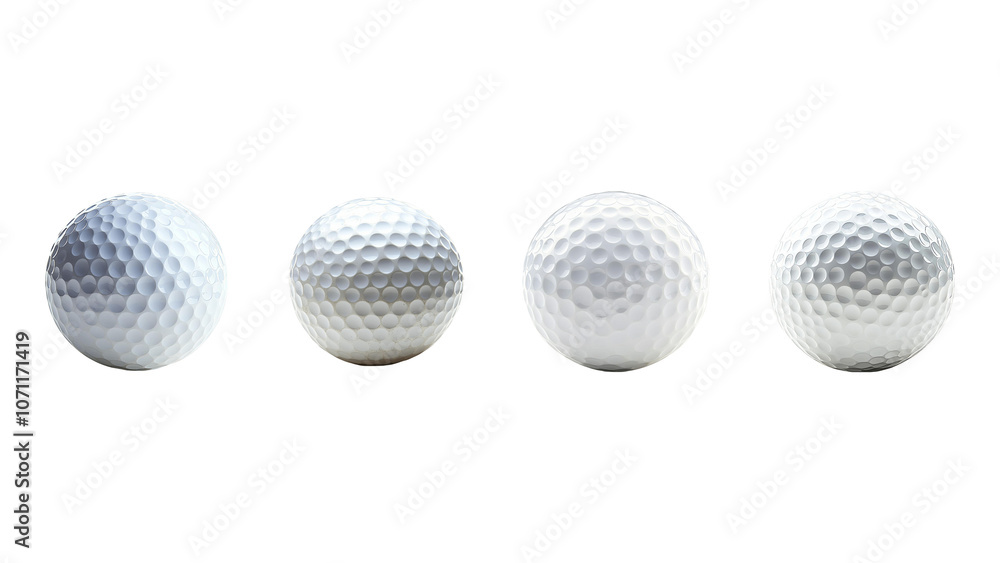 set of golf ball on transparent background set of golf ball on transparent background