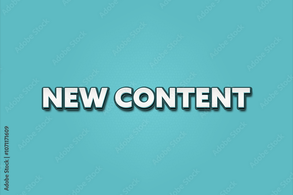 New Content. A Illustration with white text isolated on light green background. New Content. A Illustration with white text isolated on light green background.