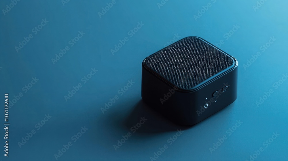 Compact Bluetooth speaker with minimal design, isolated on a clean background for music lovers Compact Bluetooth speaker with minimal design, isolated on a clean background for music lovers