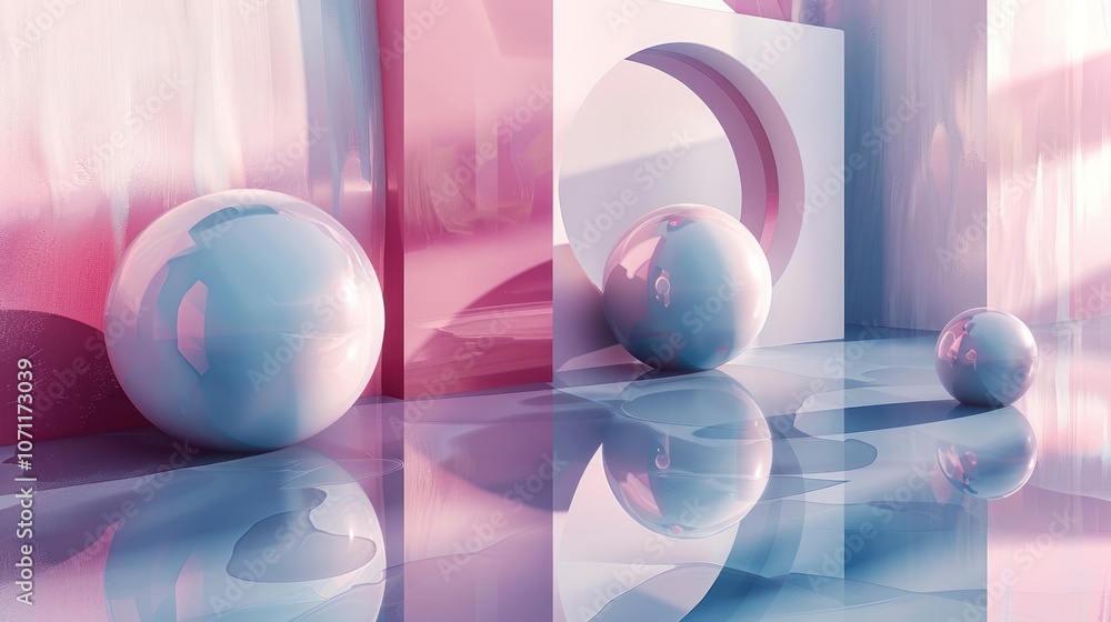Abstract Minimalist Sphere Arrangement Abstract Minimalist Sphere Arrangement