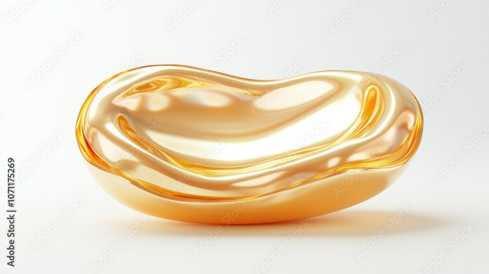 Polished and reflective gold pearl icon in 3D, isolated on white, with a clean, sleek finish. Polished and reflective gold pearl icon in 3D, isolated on white, with a clean, sleek finish.