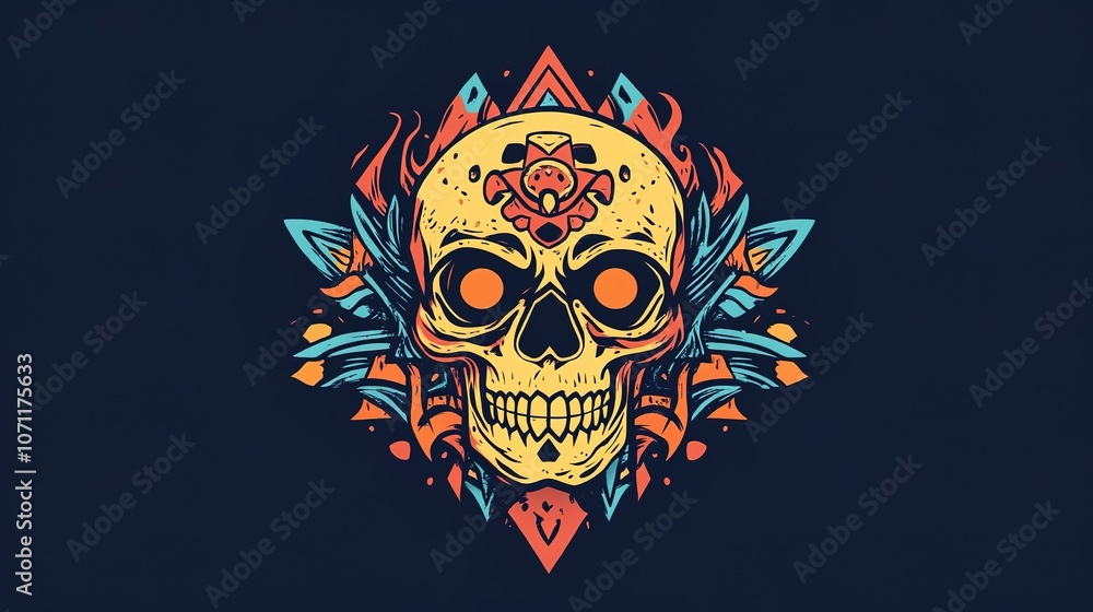 A vector logo featuring a flaming skull in a doodle style, with bold outlines and dynamic flames swirling around the skull. The design is intricate yet playful, A vector logo featuring a flaming skull in a doodle style, with bold outlines and dynamic flames swirling around the skull. The design is intricate yet playful,