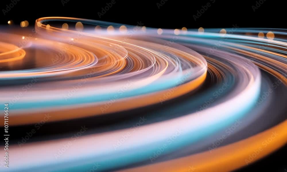 Abstract wave of light streaks on black background. Abstract wave of light streaks on black background.