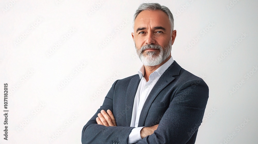 Confident Mature Businessman with Arms Crossed Confident Mature Businessman with Arms Crossed