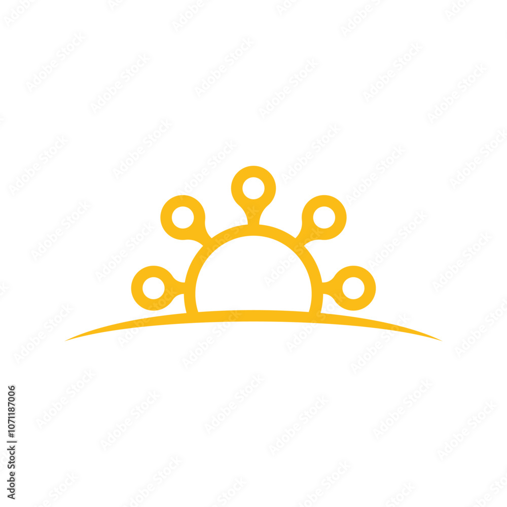 Fototapeta premium Simple Sunset Logo Template Icon