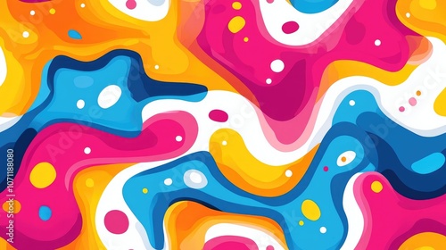 Colorful seamless pattern featuring a vibrant abstract design ideal for web presentations and print materials