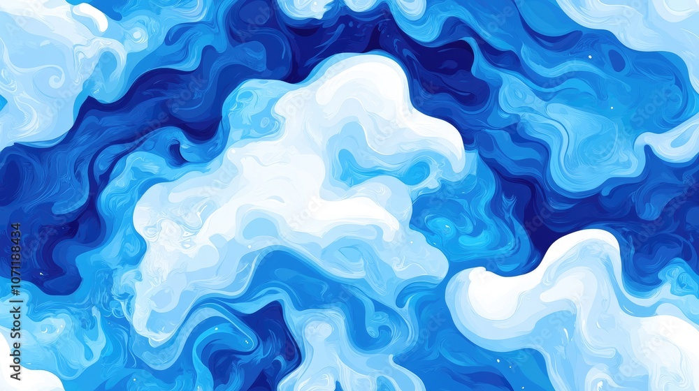 Colorful abstract seamless pattern resembling a vibrant blue sky ideal for wallpaper or digital design Colorful abstract seamless pattern resembling a vibrant blue sky ideal for wallpaper or digital design