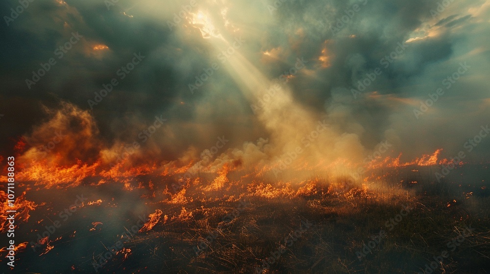 Desolate Landscape: Environmental Disaster Unfolded as Fires Engulf Dry Stubble and Grasslands Desolate Landscape: Environmental Disaster Unfolded as Fires Engulf Dry Stubble and Grasslands