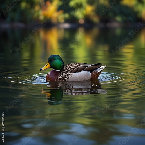 duck on the water