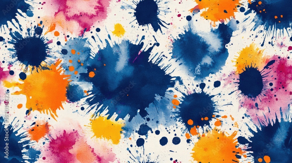 Modern watercolor splotch seamless pattern featuring tie dye effect and ink wash texture ideal for fabric design and artistic backgrounds Modern watercolor splotch seamless pattern featuring tie dye effect and ink wash texture ideal for fabric design and artistic backgrounds