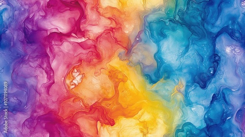 Wallpaper Mural Colorful seamless pattern of vibrant alcohol ink tie dye designs with a watercolor texture perfect for spring themed backgrounds Torontodigital.ca