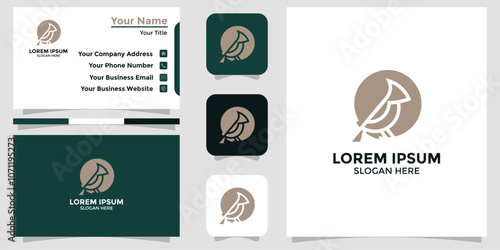 bird design logo and branding card photo