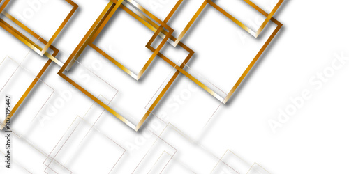 Abstract golden luxury backgrounds with light effected geometric graphic elements. Modern abstract white and gold lines on light grey background. Seamless white geometric lines luxury shapes,