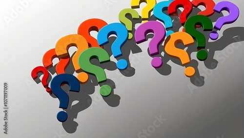 question mark made of colorful splashes