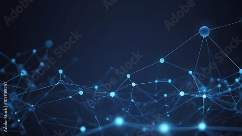 background with a network of blue dots.