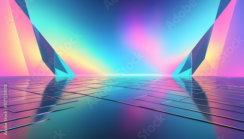 illustration Futuristic holographic background