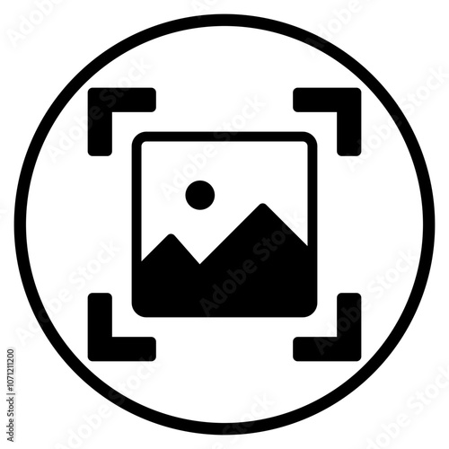 landscape glyph icon