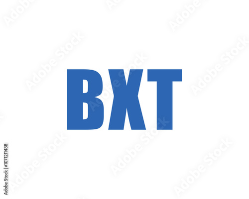 BXT logo design vector template. BXT