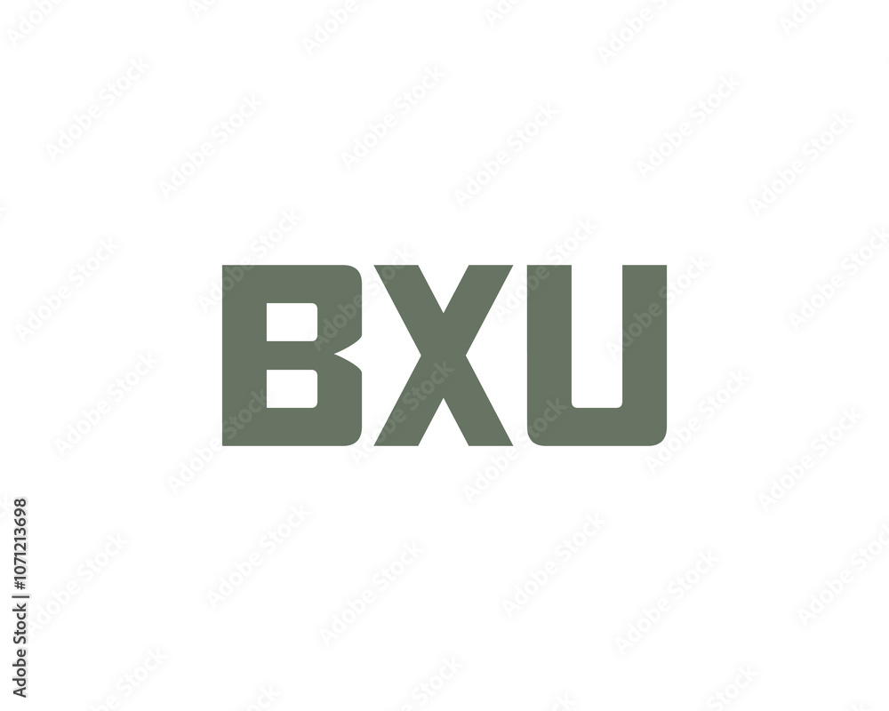Fototapeta premium BXU logo design vector template. BXU