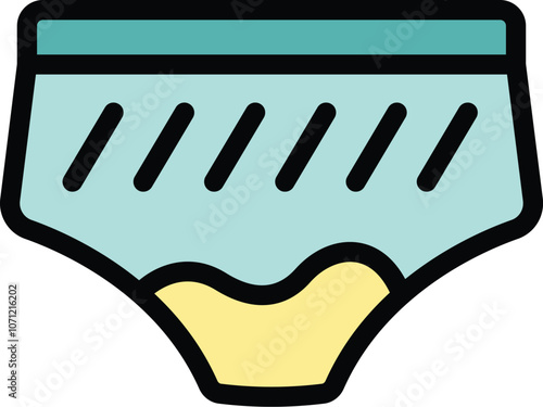 Adult diaper with absorbent zone for incontinence, providing comfort and security