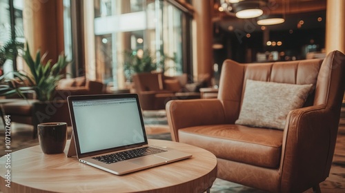 Wallpaper Mural Modern Workspace in Stylish Hotel Lobby Torontodigital.ca