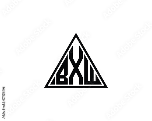 BXW logo design vector template. BXW