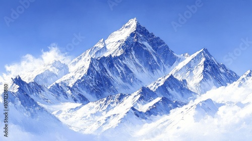 Majestic Snowy Mountain Peak