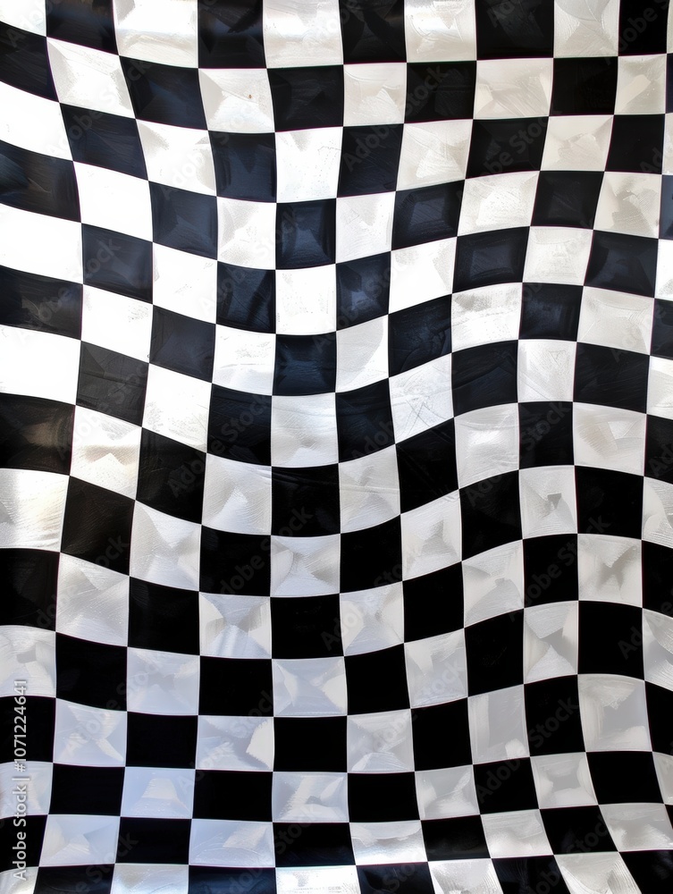 Fototapeta premium Black and white checkered flag