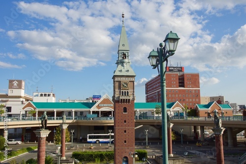 倉敷駅前の風景　岡山観光　インバウンド
