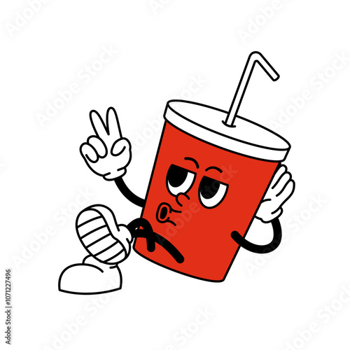 Soft Drink mascot character vector design