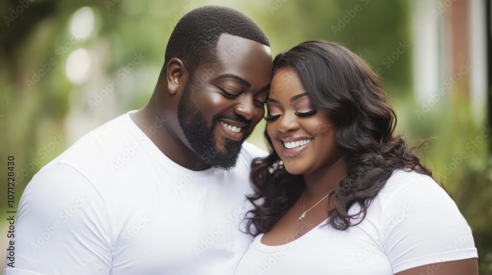 Joyful Couple Embracing in Natural Setting Joyful Couple Embracing in Natural Setting
