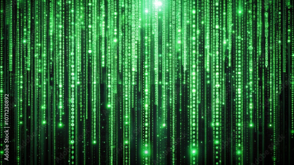 Matrix background with green symbols, technology, data, digital, coding, futuristic, abstract, computer Matrix background with green symbols, technology, data, digital, coding, futuristic, abstract, computer