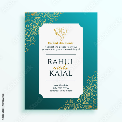 personalized indian wedding event card template save the date