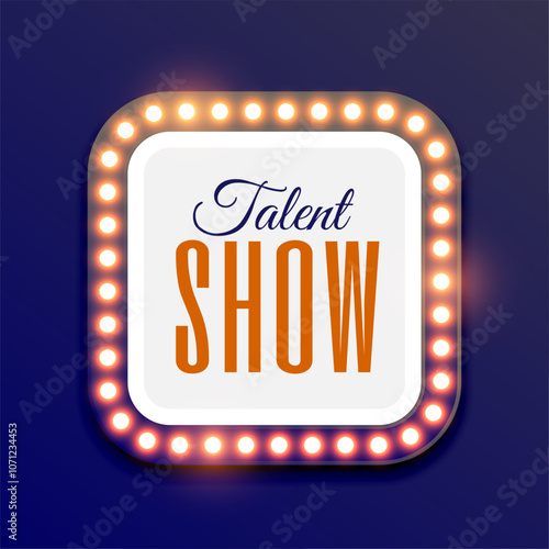 vintage style theater lightbox frame for talent showtime